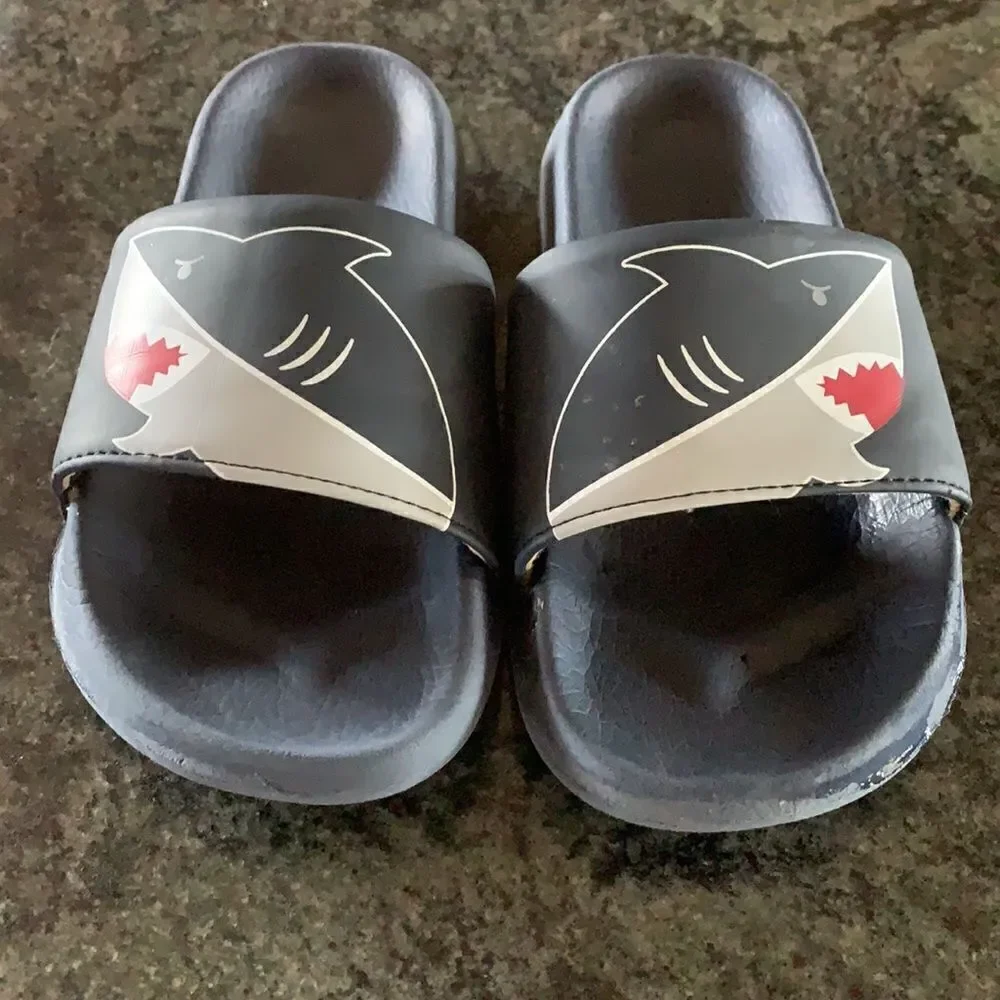 Boys shark slides